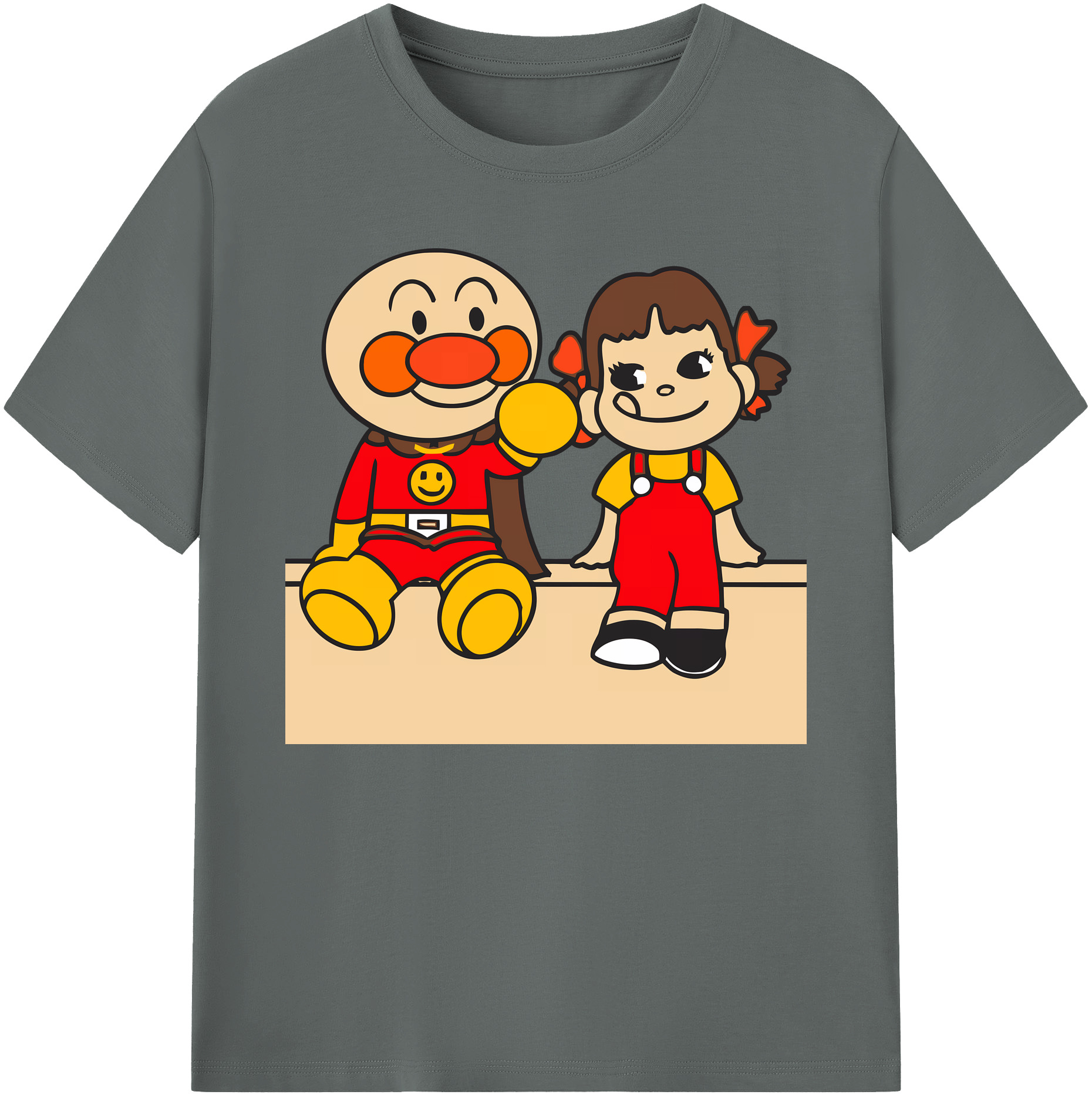 （画像用） アンパンマン Anpanman 綿100％ メンズ半袖Tシャツ｜肌触りやわらか＆通気性